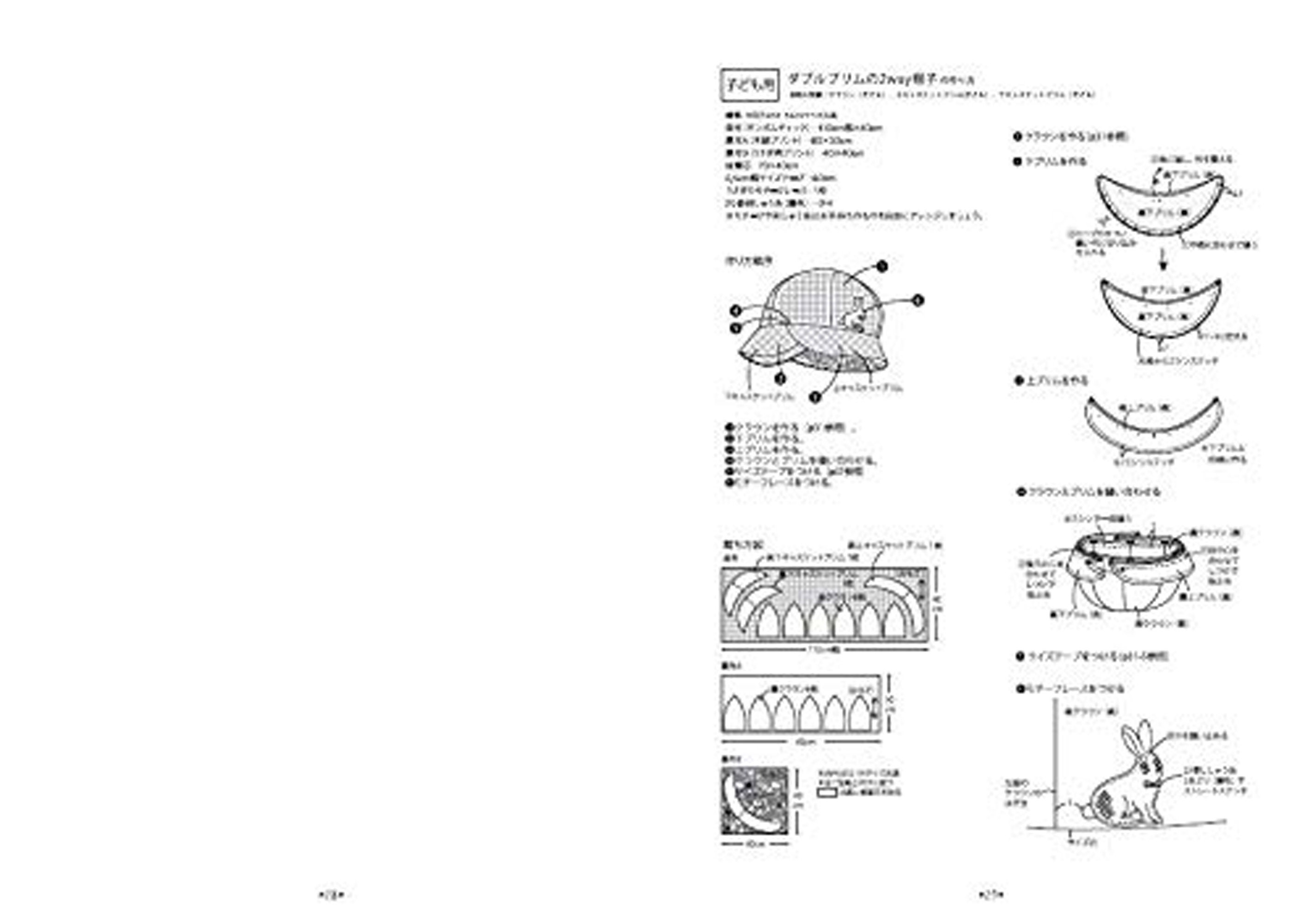 Hat Pattern SEWING PATTERN BOOK Japanese Sewing Patterns Book Etsy