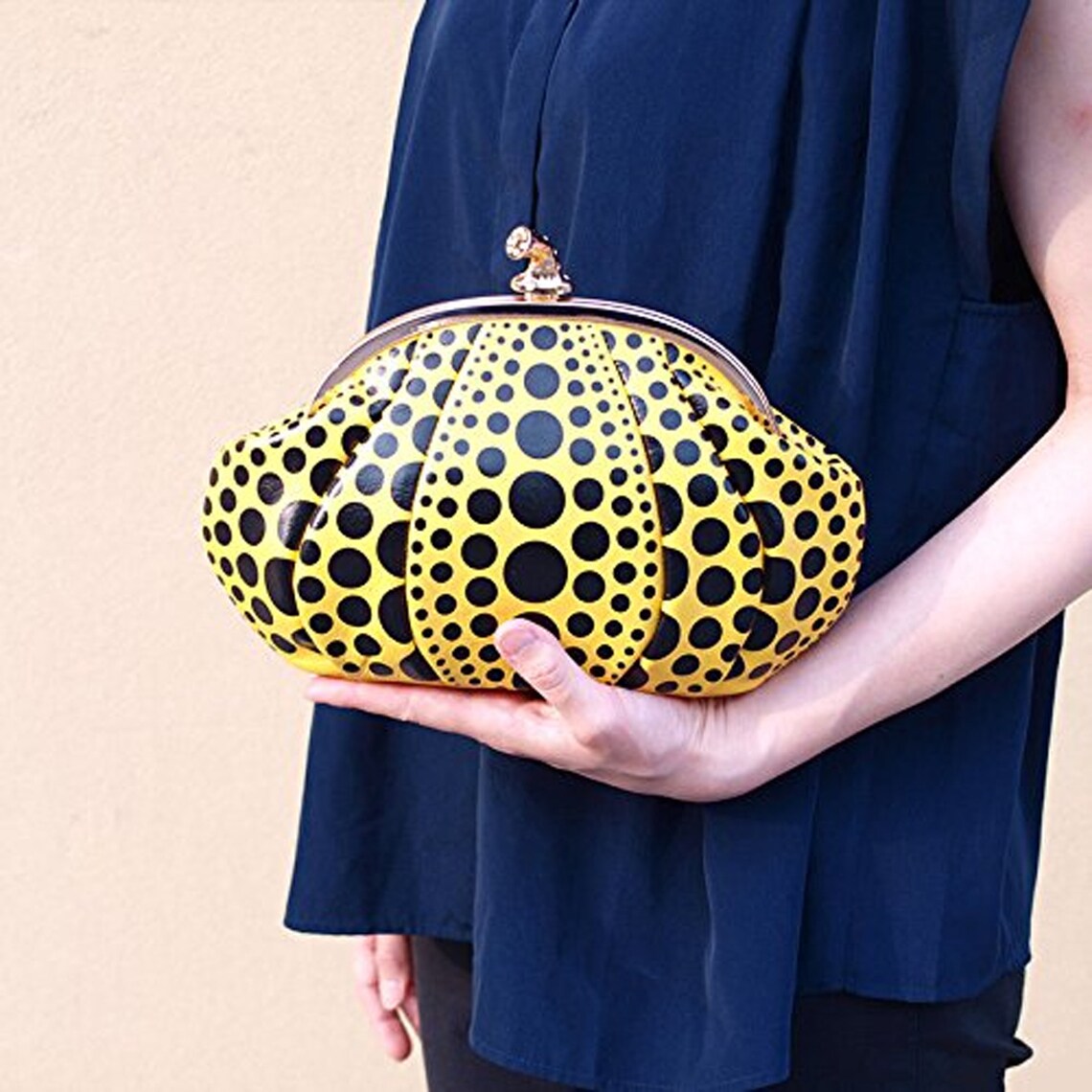 Yayoi Kusama Clutch Bag PumpkinEMS Shipping Art Goods Etsy