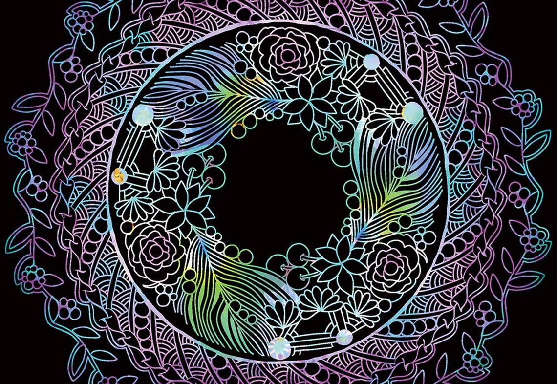 Scratch art beautiful mandala Japanese Craft Book scratch art Etsy