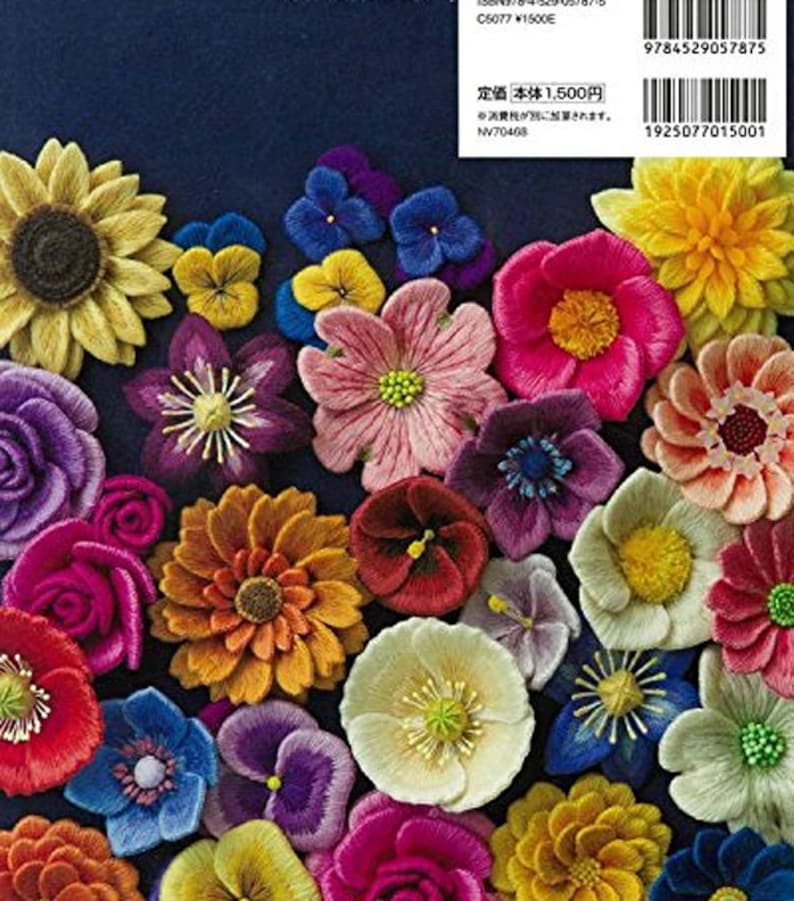 Felt Embroidery Flower Picture Book Japanese Craft Book Felt Etsy