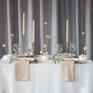 Tafeldecor bruiloft, lang tafelkleed, tafelkleed rechthoek, linnen tafelkleed vierkant, groot tafelkleed, tafellinnen, gepersonaliseerd cadeau