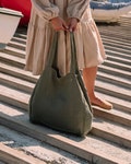 Linen Bag, Shopping Bag, Reusable Grocery Bag with Pocket, Large Beach Bag, Summer Bag, Ecofriendly Gift, Foldable Tote Bag, Corporate Gift product logo