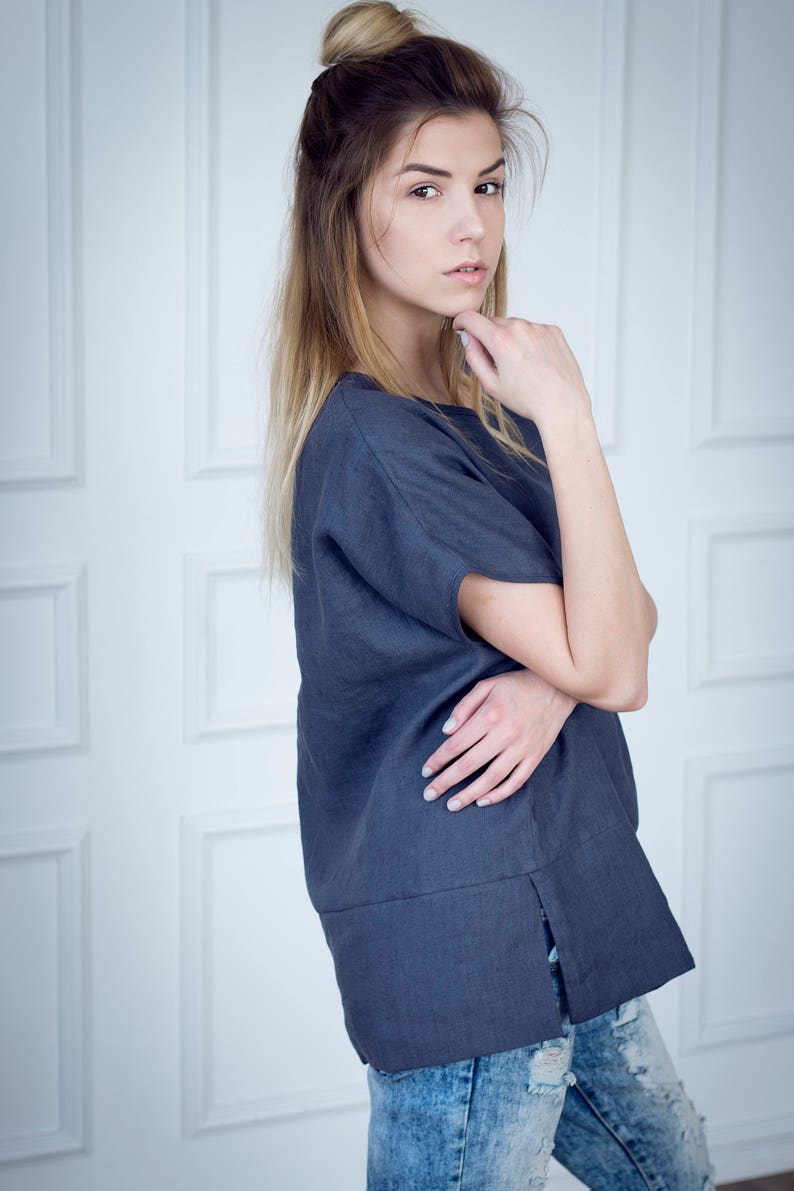 charcoal linen shirt