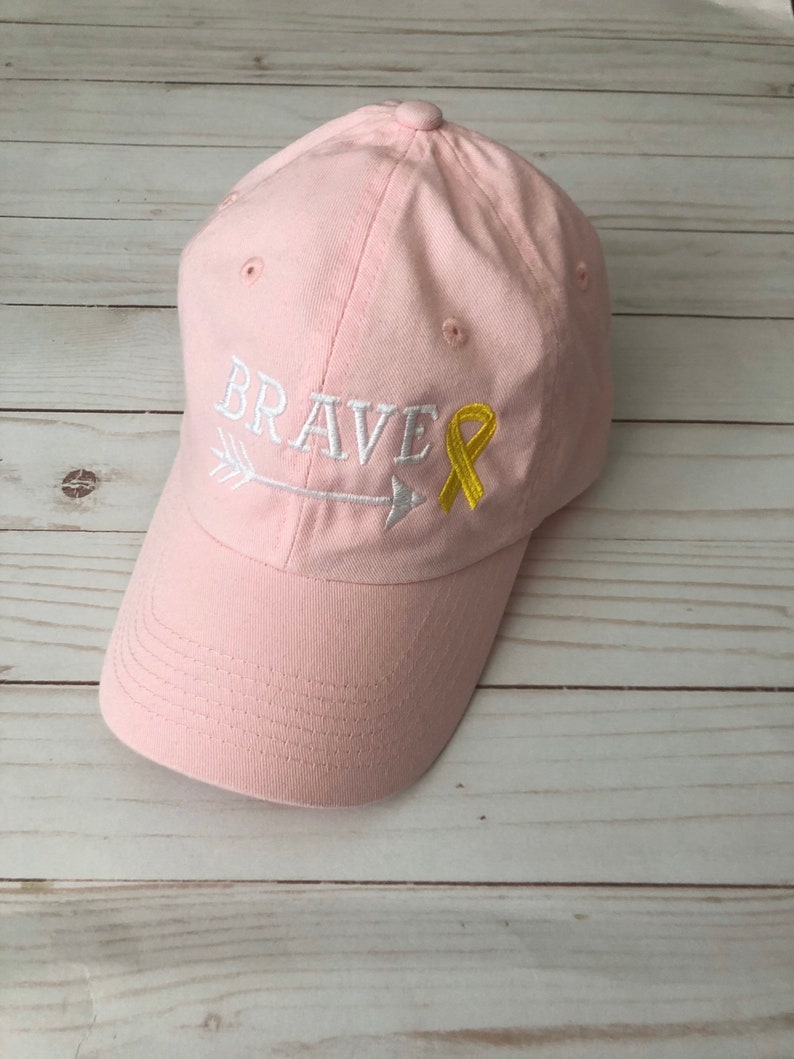 Brave Youth Baseball Cap Girl's Child Cancer Gifts Chemo Etsy