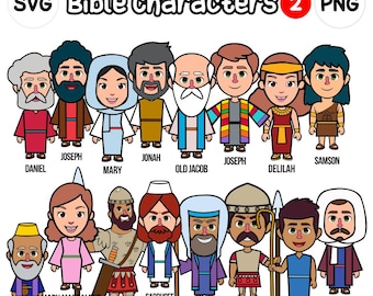 Bible Characters Clip Art 2 - bible based - bible characters - SVG Cricut - png clip arts - digitalgraphics - instant download - bible story