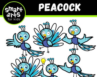 Peacock Clip Art - digital character - peacock - SVG cut files - Vector - pngcliparts - digitalgraphics - instant download