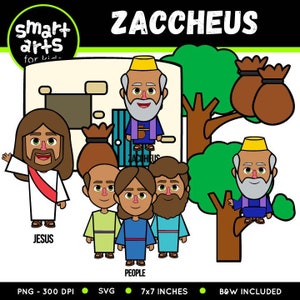 Zaccheus Clip Art - bible based - bible characters - SVG Cricut - VBS - png clip arts - sunday schoool - instant download - bible story