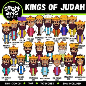 Kings of Judah Clip Art - jacob sons - bible based - bible characters - kings of judah clipart - bible story - SVG Cricut - VBS
