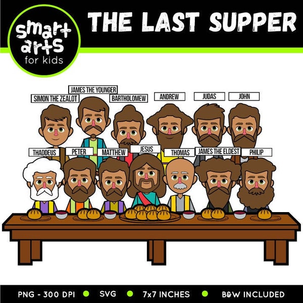 The Last Supper Clip Art - bible based - bible character - SVG Cricut - new testament - VBS - instant download - bible story - Sunday School