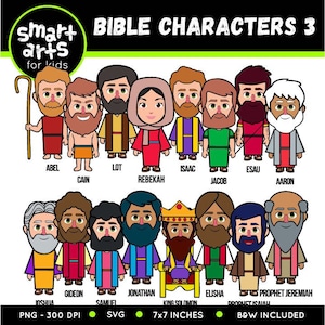 Personaggi della Bibbia Clip Art 3 - basato sulla Bibbia - personaggi della Bibbia - SVG Cricut - clip art png - VBS - download immediato - storia della Bibbia
