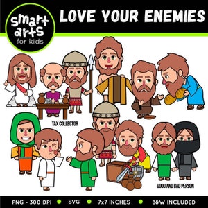 Liebe deine Feinde Clipart - bibelbasiert - bibel charaktere - SVG Cricut - png ClipArts - VBS - Sonntagsschule - Bibelgeschichte