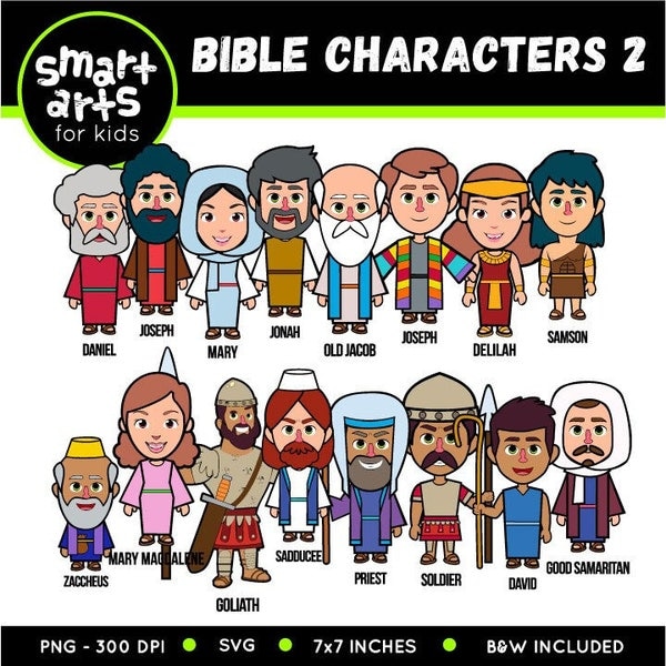 Bible Characters Clip Art 2 - bible based - bible characters - SVG Cricut - png clip arts - digitalgraphics - instant download - bible story