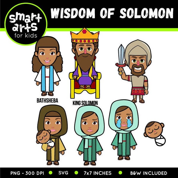 Wisdom of Solomon Clip Art- bible based - bible characters - VBS - instant download - SVG Cricut - sunday school - bible story