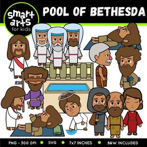 Pool von Bethesda - Bibel basierend - Bibel Charaktere - SVG Cricut - png Clip Art - VBS - Sonntagsschule - Bibelgeschichte