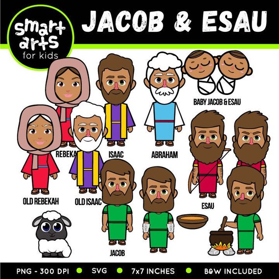 Jacob And Esau Clip Art Bible Based Bible Characters VBS Instant.
