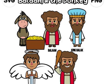 Balaam and the Donkey Clip Art- bible based - bible characters - VBS - instant download - SVG Cricut - sunday school - bible story