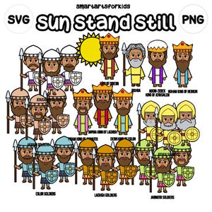Sun Stand Still Clip Art - bibelbasiert - Zeichen der Bibel - VBS - sofortiger Download - SVG Cricut - Sonntagsschule - Bibelgeschichte