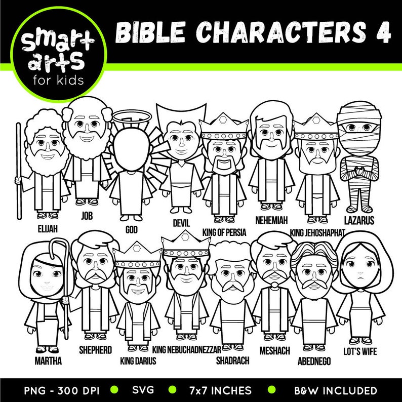 Bible Characters Clip Art 4 Bible Based Bible Characters | Etsy UK