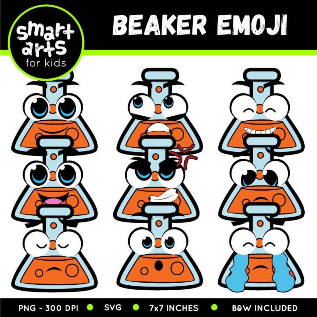Beaker Emoji Clip Art Scientist Science Objects SVG Cricut Vector