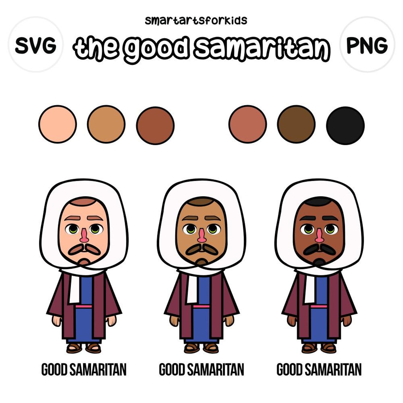 Good Samaritan Clip Art – Bible Story SVG Cricut, PNG, Instant Download ...