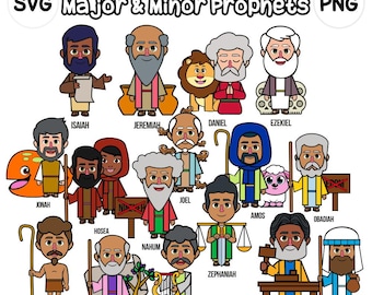 Major and Minor Prophets Clipart - bible based - bible characters - SVG cricut - png clipart - religion - VBS - bible story - Sunday School