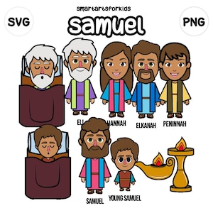 SAMUEL Clip Art - bibelbasiert - Zeichen aus der Bibel - VBS - sofortiger Download - SVG Cricut - Sonntagsschule - Bibelgeschichte