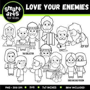 Love Your Enemies Clipart Bible Based Bible Characters SVG Cricut Png ...