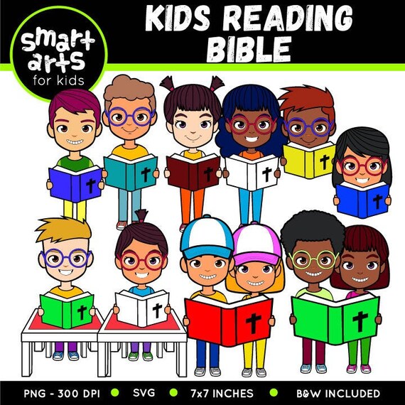 Niños leer Biblia Clip Art basado en la Biblia personajes - Etsy España Niños leer Biblia Clip Art basado en la Biblia personajes - Etsy España