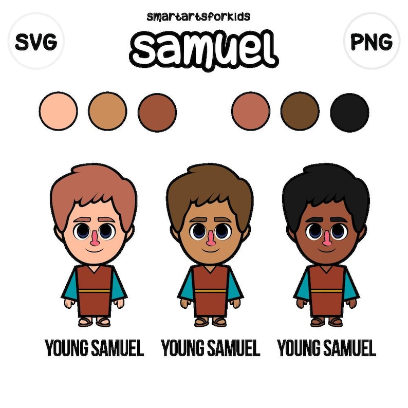 Samuel Clip Art- bible based - bible characters - VBS - instant download - SVG Cricut - sunday school - bible story image 4
