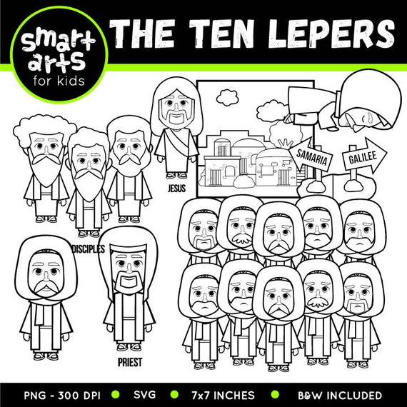 10 Lepers Clipart