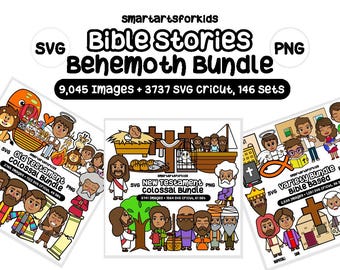 Bible Based Clip Arts BEHEMOTH Bundle | 7,900+ Christian PNGs, SVGs for Cricut, Sunday School, Crafts & Digital Use