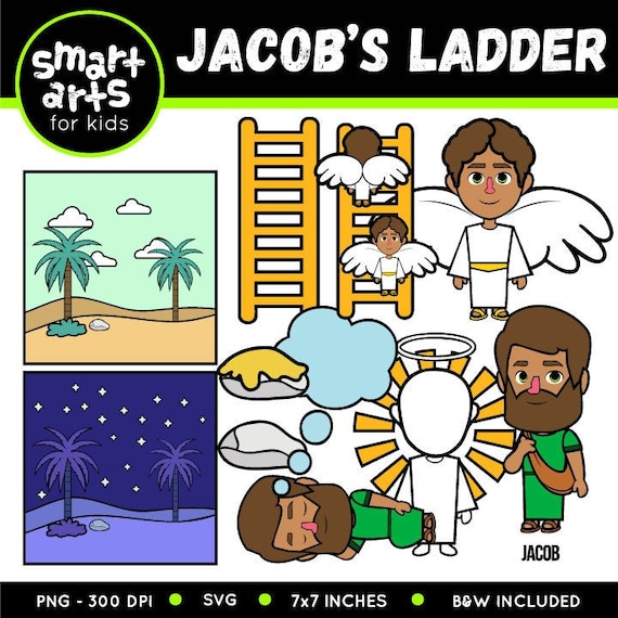 Jacob'S Ladder Clip Art Bible Based Bible Characters VBS Instant.