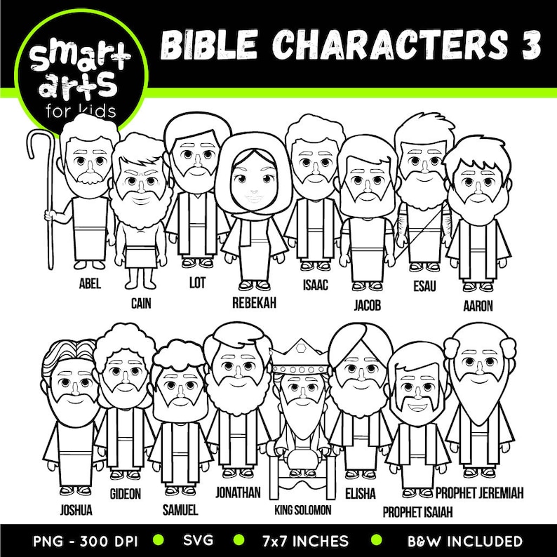 Bible Characters Clip Art 3 Bible Based Bible Characters - Etsy