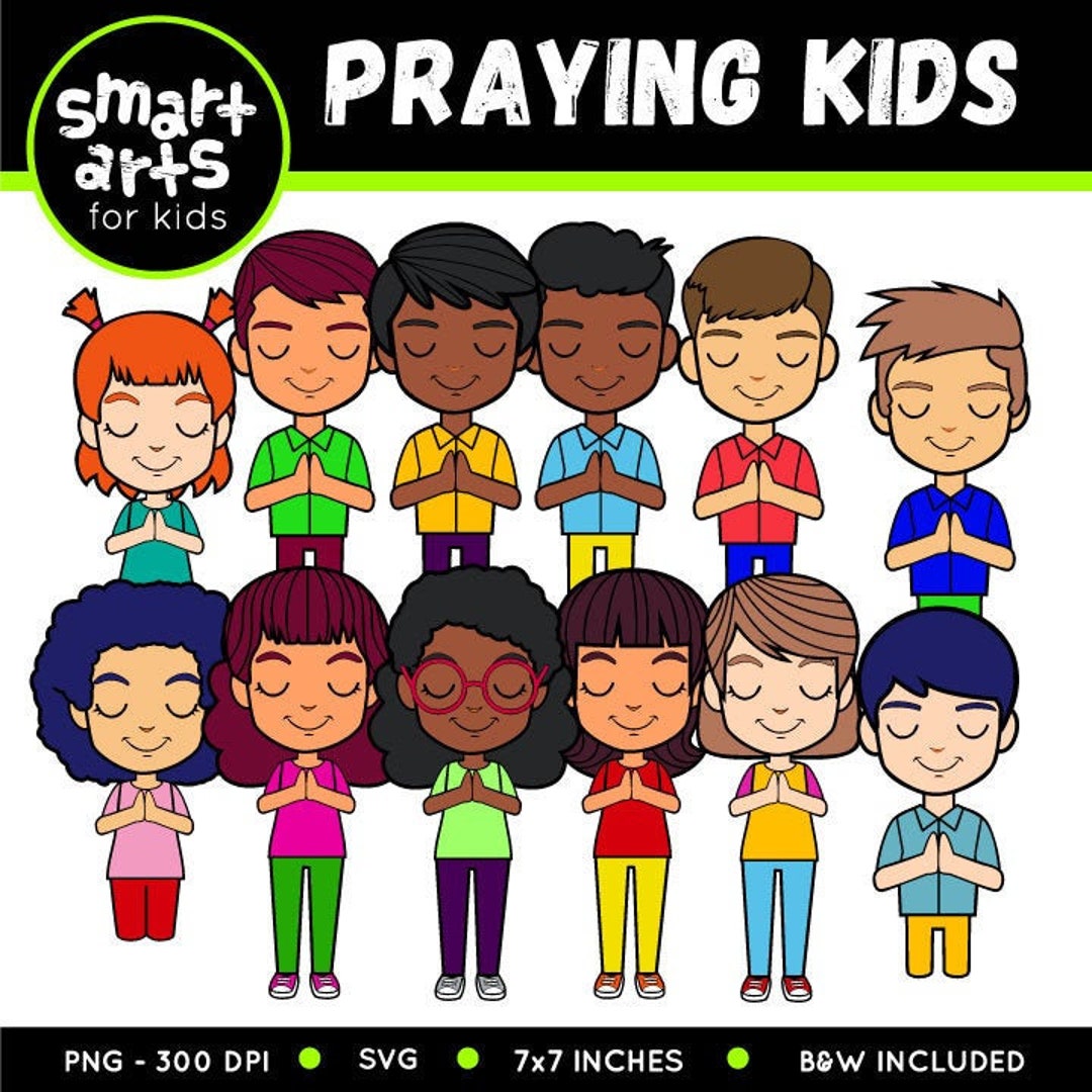 Praying Kids Clip Art Bible Based Bible Characters SVG - Etsy