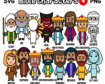 Bible Characters Clip Art 4 - bible based - bible characters - SVG Cricut - png clip arts - digitalgraphics - instant download - bible story
