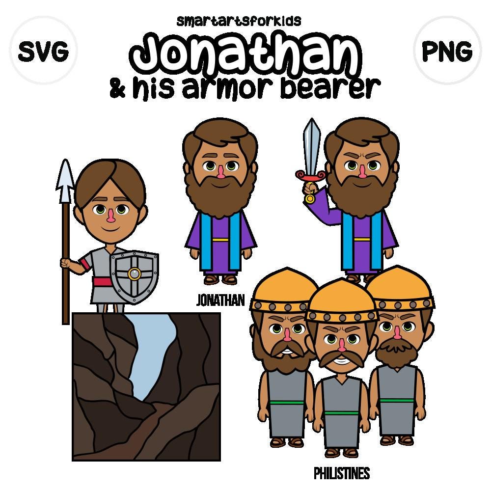Jonthan Jonathan and His Armor Bearer Clip Art- Bible Based - Bible Characters ...