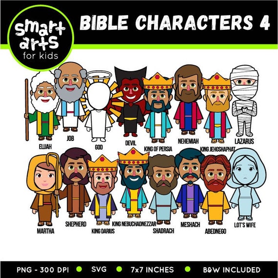 Bible Characters Clip Art 4 Bible Based Bible Characters Etsy