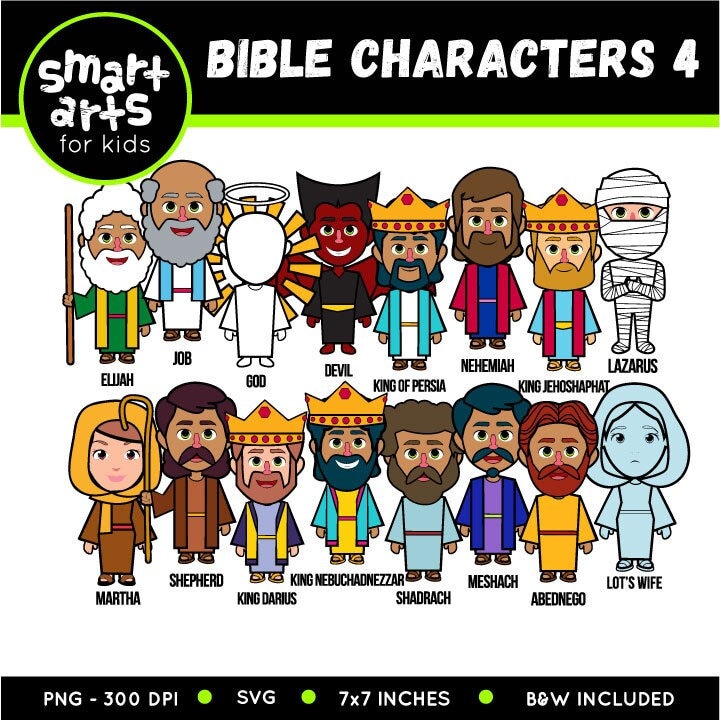 Bible Characters Clip Art 4 Bible Based Bible Characters | Etsy