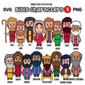 Bible Characters Clip Art 3 - bible based - bible characters - SVG Cricut - png clip arts - VBS - instant download - bible story