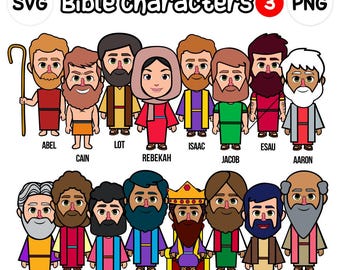 Bijbel tekens Clip Art 3 - op de bijbel gebaseerd - bijbelfiguren - SVG Cricut - png-illustraties - VBS - instant download - bijbelverhaal