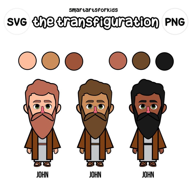 The Transfiguration Clipart - Bible Based - Bible Characters - SVG ...
