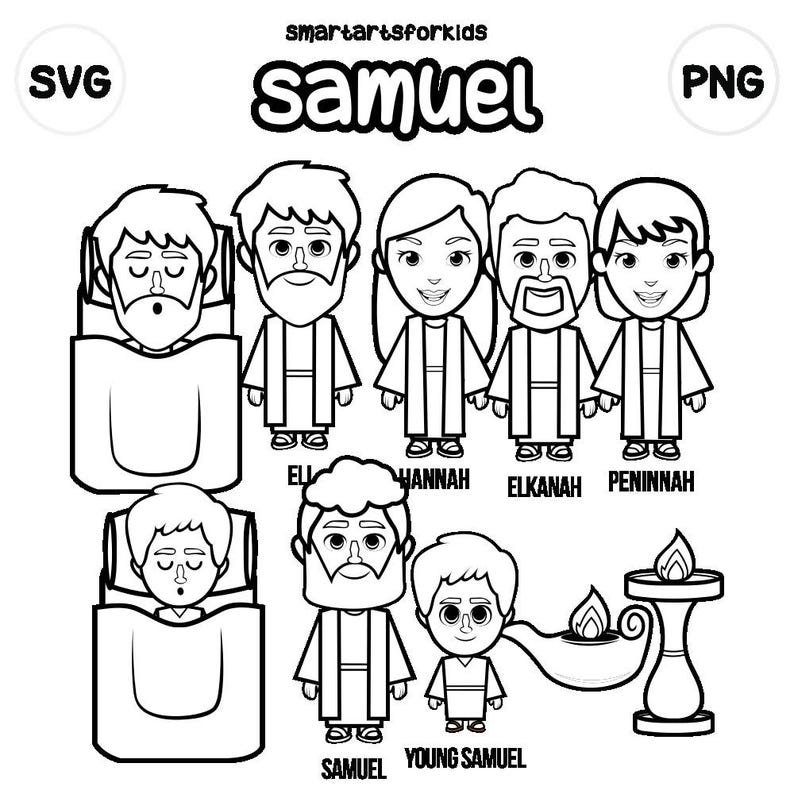 Samuel Clip Art- bible based - bible characters - VBS - instant download - SVG Cricut - sunday school - bible story image 3