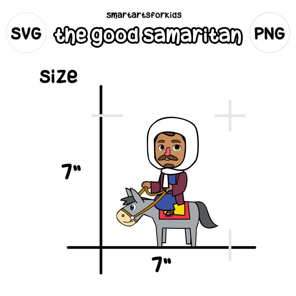 Good Samaritan Clip Art – Bible Story SVG Cricut, PNG, Instant Download ...
