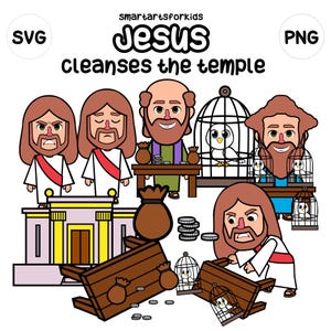 Jesus Cleanses the Temple Clip Art for Sunday School | SVG Cricut File