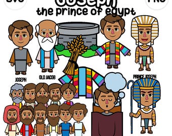 Joseph The Prince of Egypt Clip Art - cricut - bible character - joseph the dreamer clipart - SVG - Vector - instant download - bible story