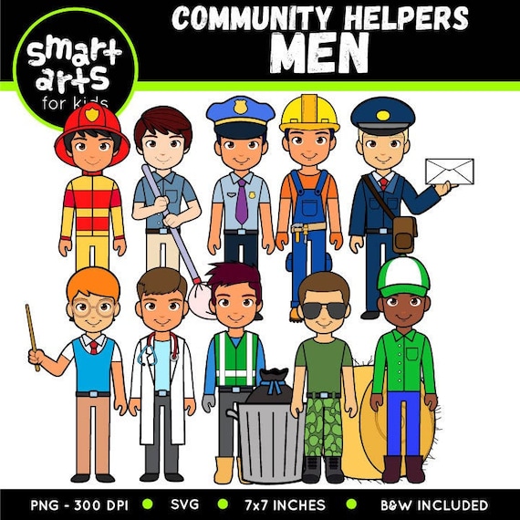 Community Helpers Men Clip Art Cartoon Vector Helpers - Etsy Community Helpers Men Clip Art Cartoon Vector Helpers - Etsy