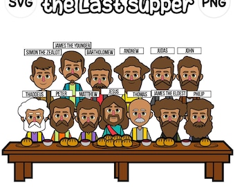 The Last Supper Clip Art for Sunday School | SVG Cricut File