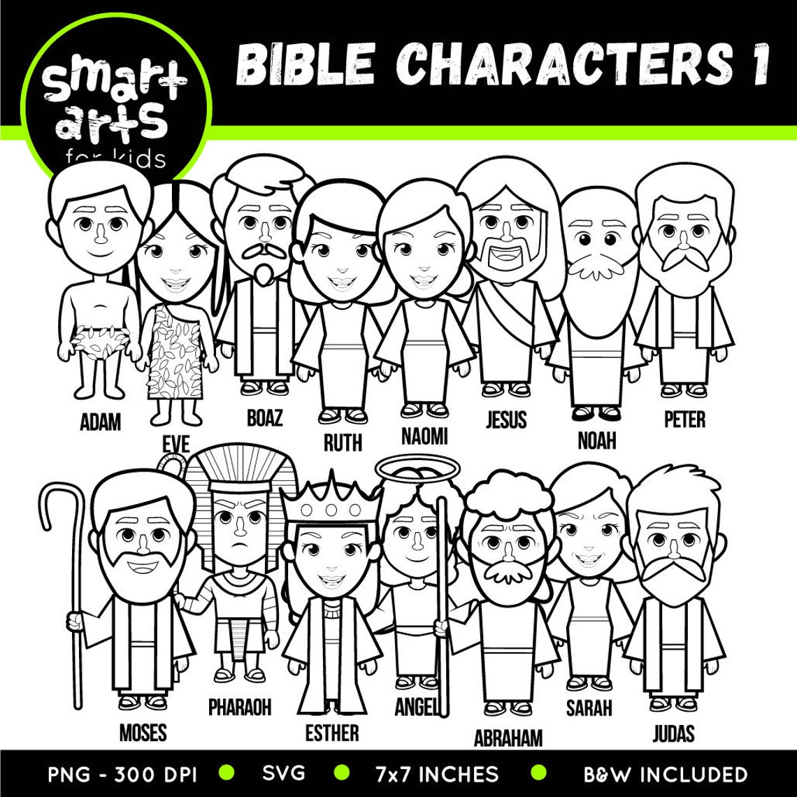 Bible Characters Clip Art 1 bible based bible characters | Etsy