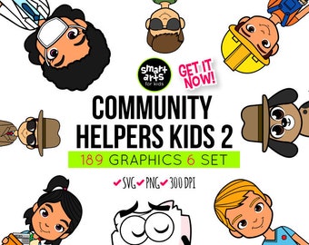 Community Helpers Bundle 2 Clipart - art for kids - helpers clip art - instant download - png clipart - Vector - bundle - SVG Cricut