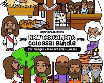 New Testament Bible Stories Clip Art Bundle - story for kids - bible clip art - instant download - SVG cricut - VBS - bible stories - bundle